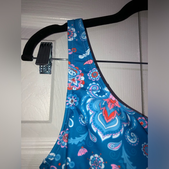 Eomenie One Piece Swimdress Swimsuit Tummy Control Skirt Bathing Suit - Picture 6 of 9